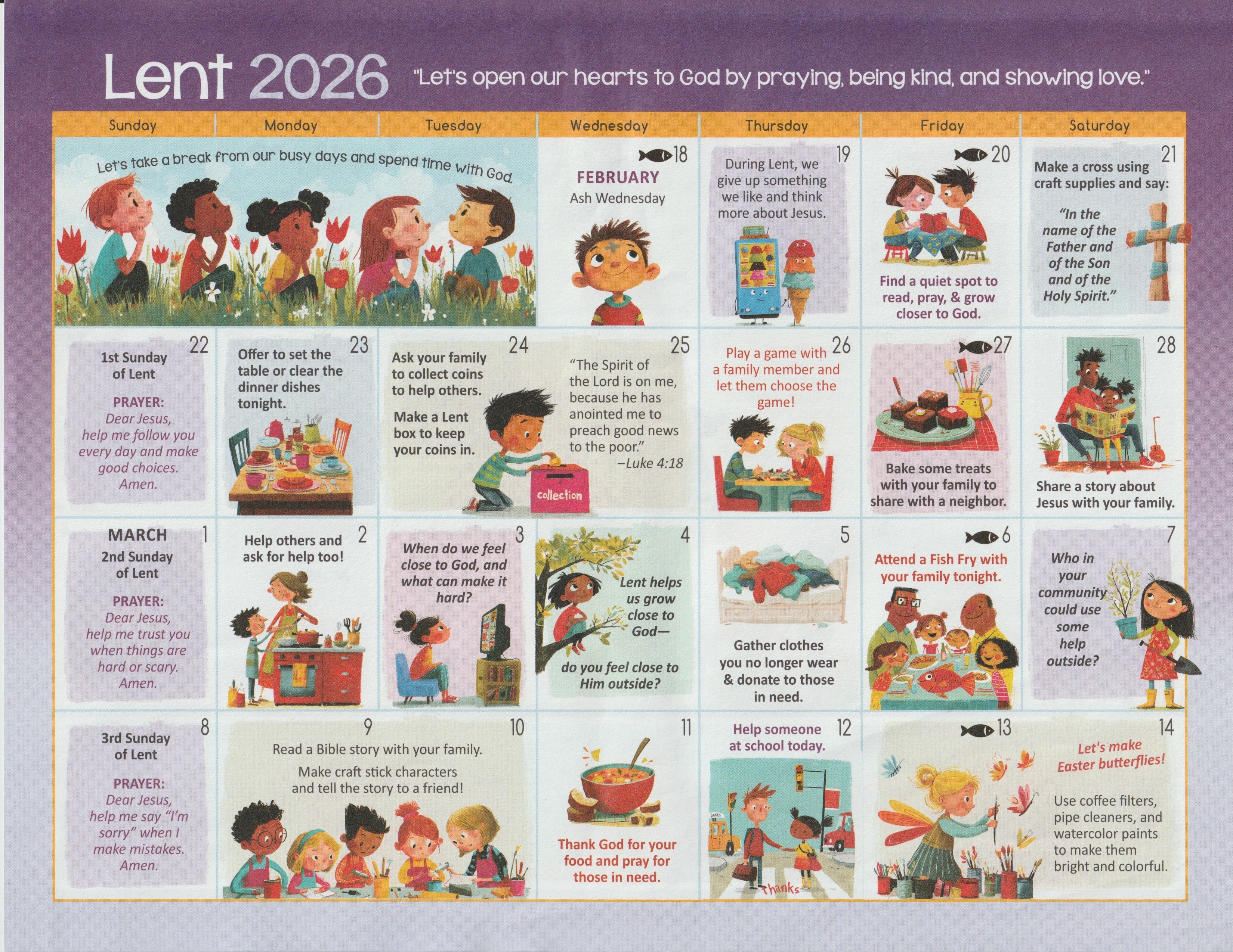 Lent Calendar 2026 – 1